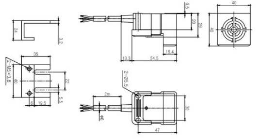 ابعاد سنسور القایی کوینو قطر30- IPX-D40-20E3S
