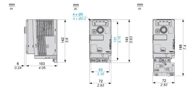 ATV320U02M2C ابعاد