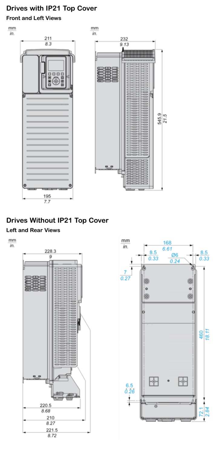 ATV630D15N4 ابعاد