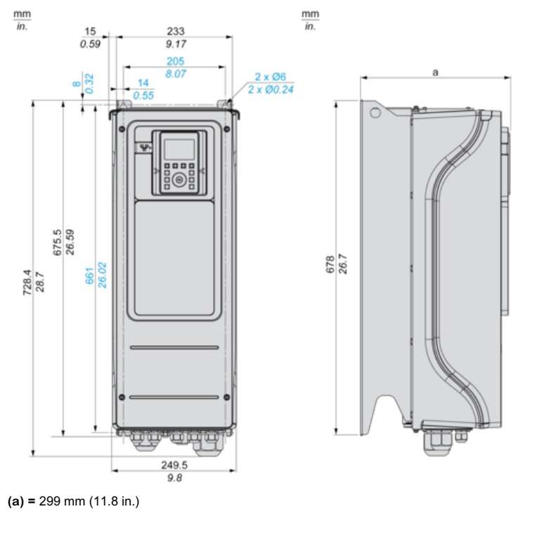 ATV650D11N4 ابعاد