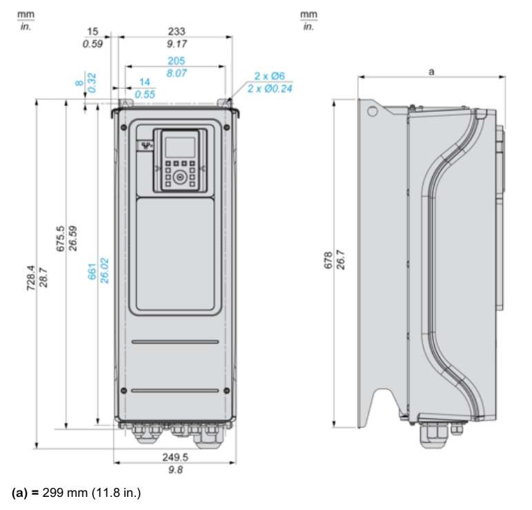 ATV650D22N4 ابعاد