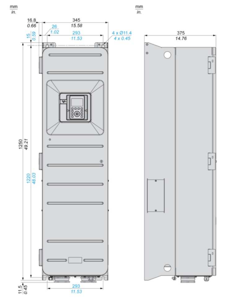 ATV650D55N4 ابعاد
