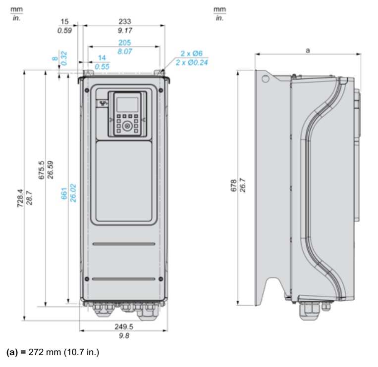 ATV650U30N4 ابعاد