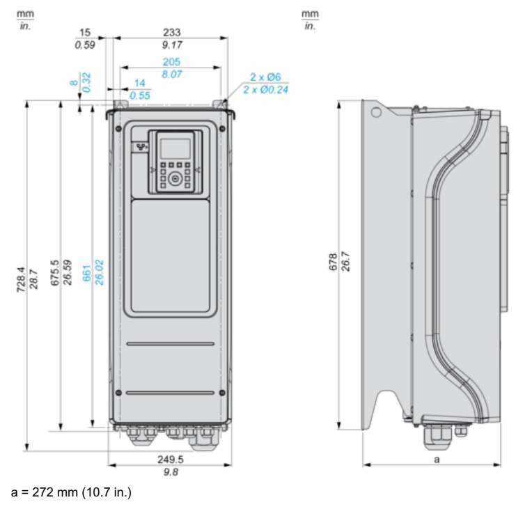 ATV950U30N4 ابعاد