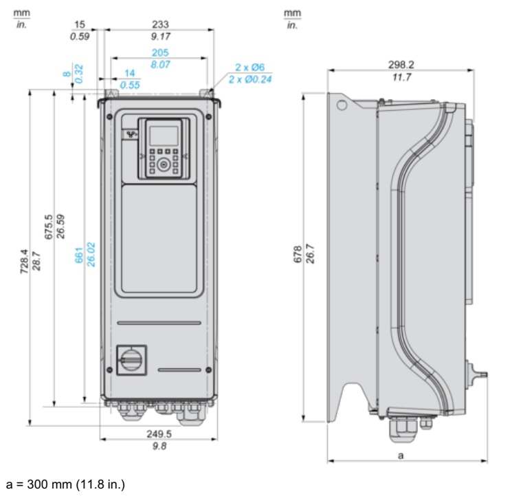ATV950U40N4E ابعاد