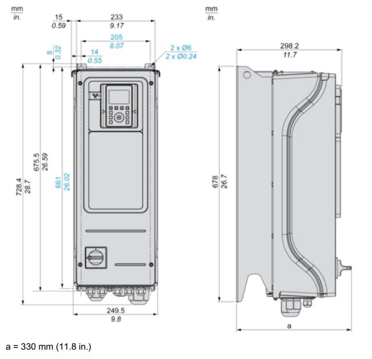 ATV950U75N4E ابعاد