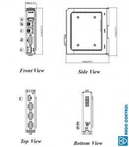 ابعاد HMI وینتک مدل cMT-FHDX-820