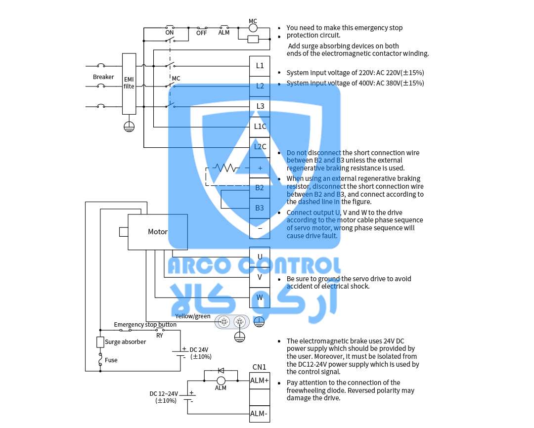 نحوه سیم بندی درایو اینوت سری DA200A