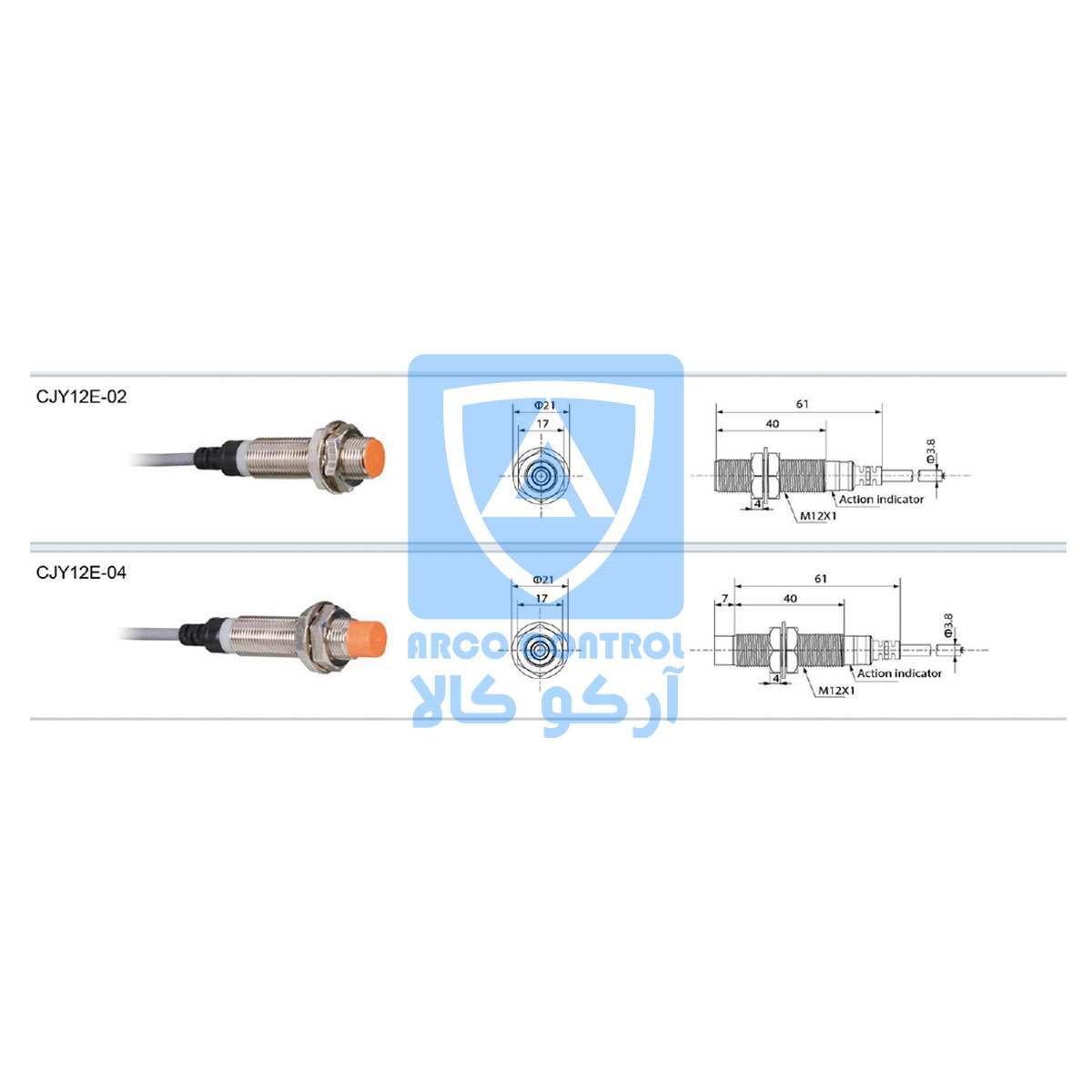ابعاد سنسور القایی CNTD شماره 1
